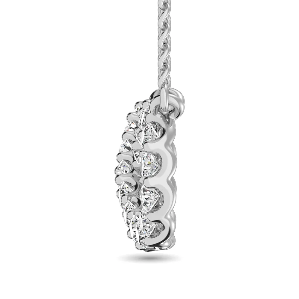 10K White Gold Diamond 1/2 Ct.Tw. Infinity Pendant