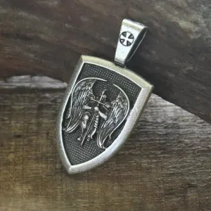 10pcs Men's Archangel St. Michael Wing Protection Pendants