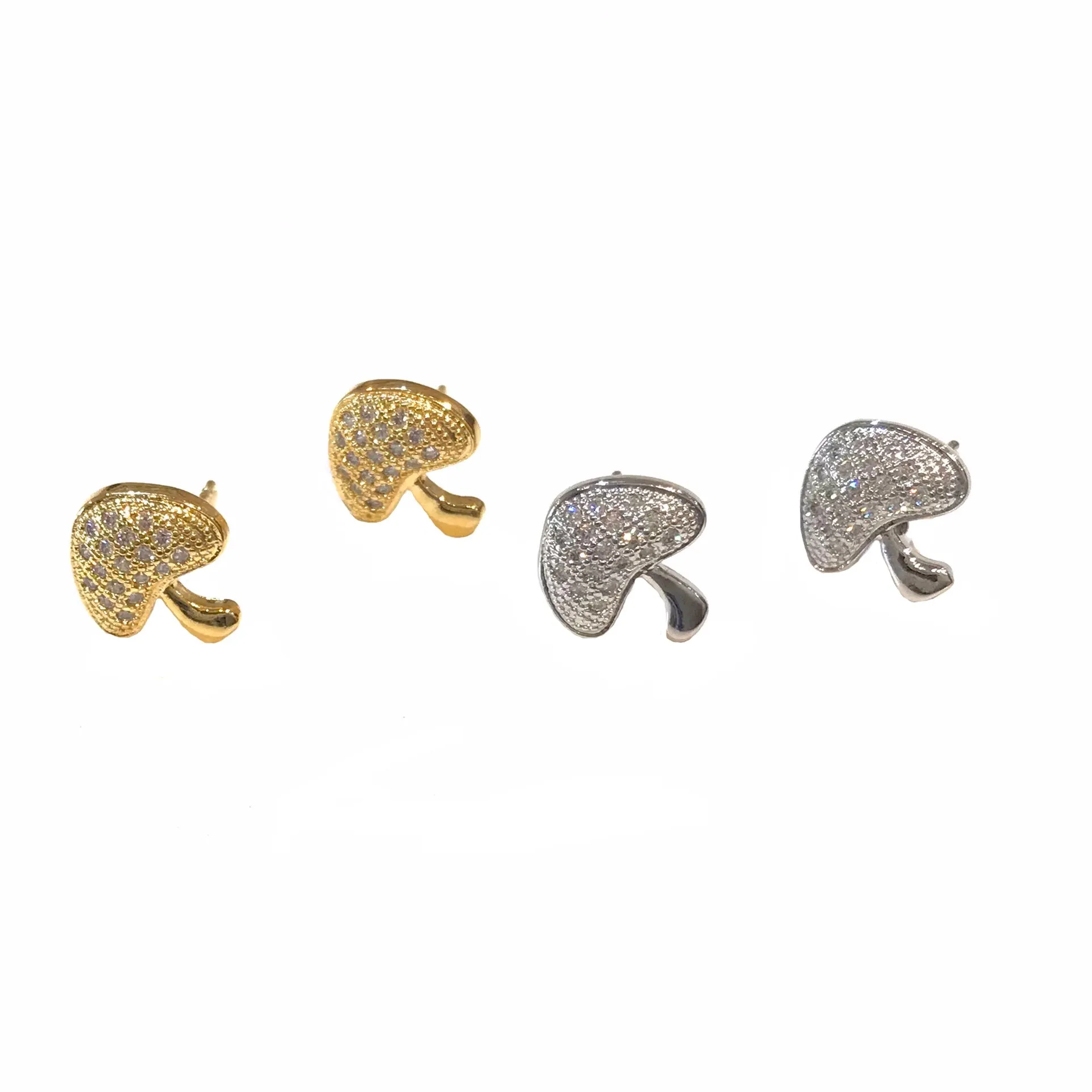 14K Gold Dipped Mushroom Earrings