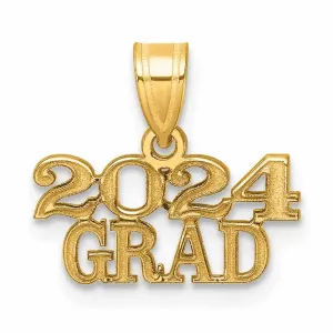 14K Polished Rose Gold 2024 GRAD Charm - Unisex