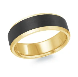 14K Yellow Gold Ring from the Noir Collection by Malo - MRDA-145-7Y