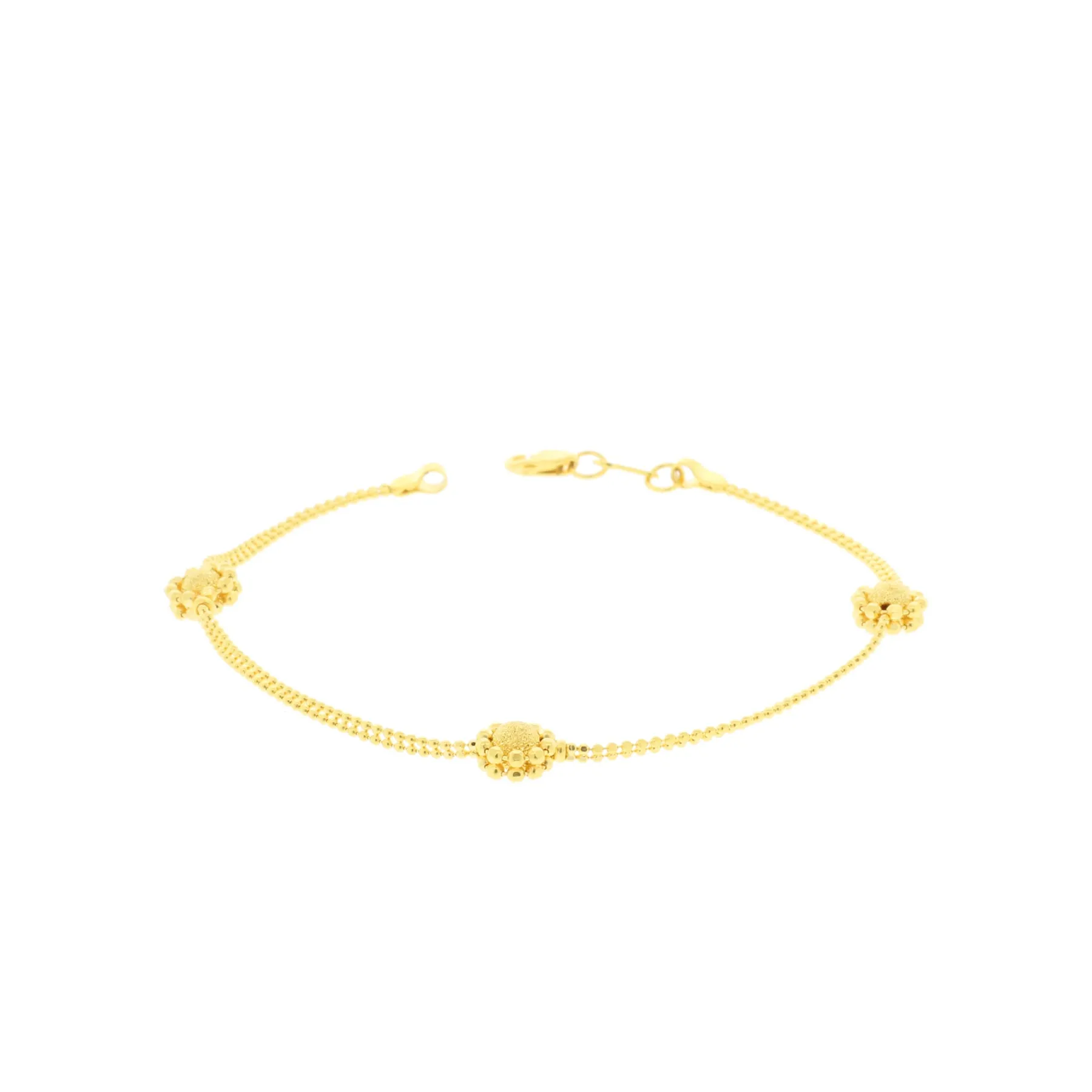 3 Flower Gold Bracelet