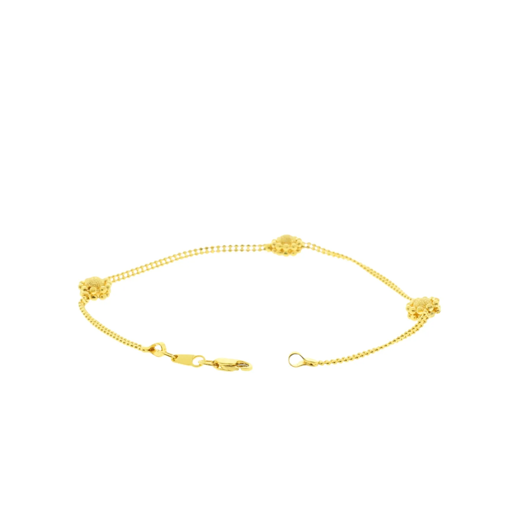 3 Flower Gold Bracelet