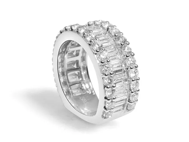 3.12CT T.W. Diamond and Baguette Ring