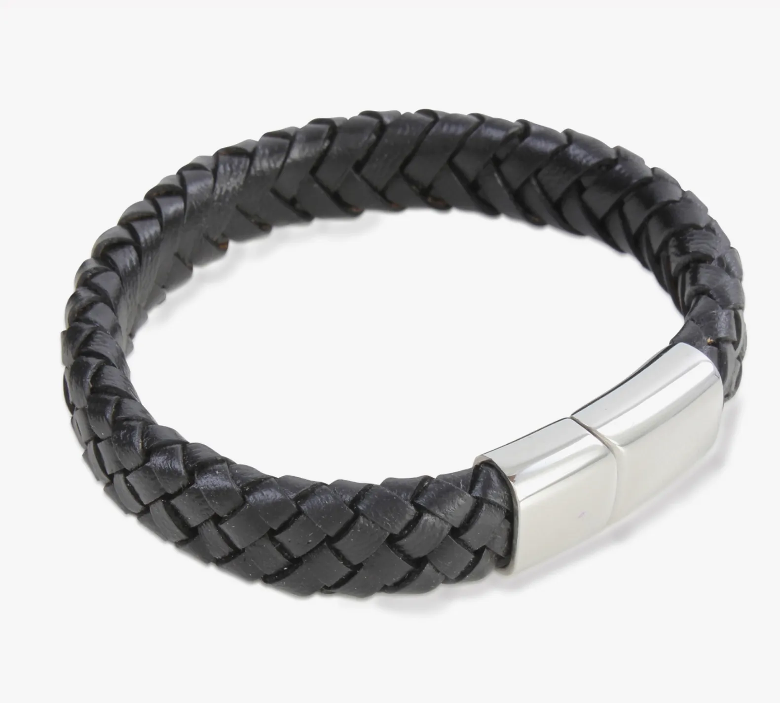 8mm Leather  Braided Bracelet