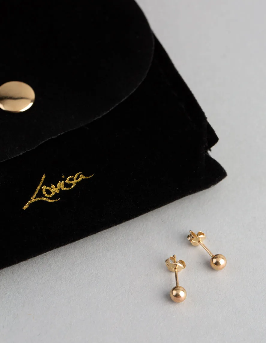 9ct Gold 4mm Polished Ball Stud Earrings