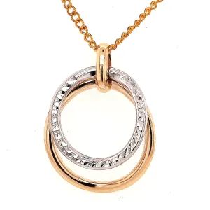 9ct Yellow & White Gold Pendant