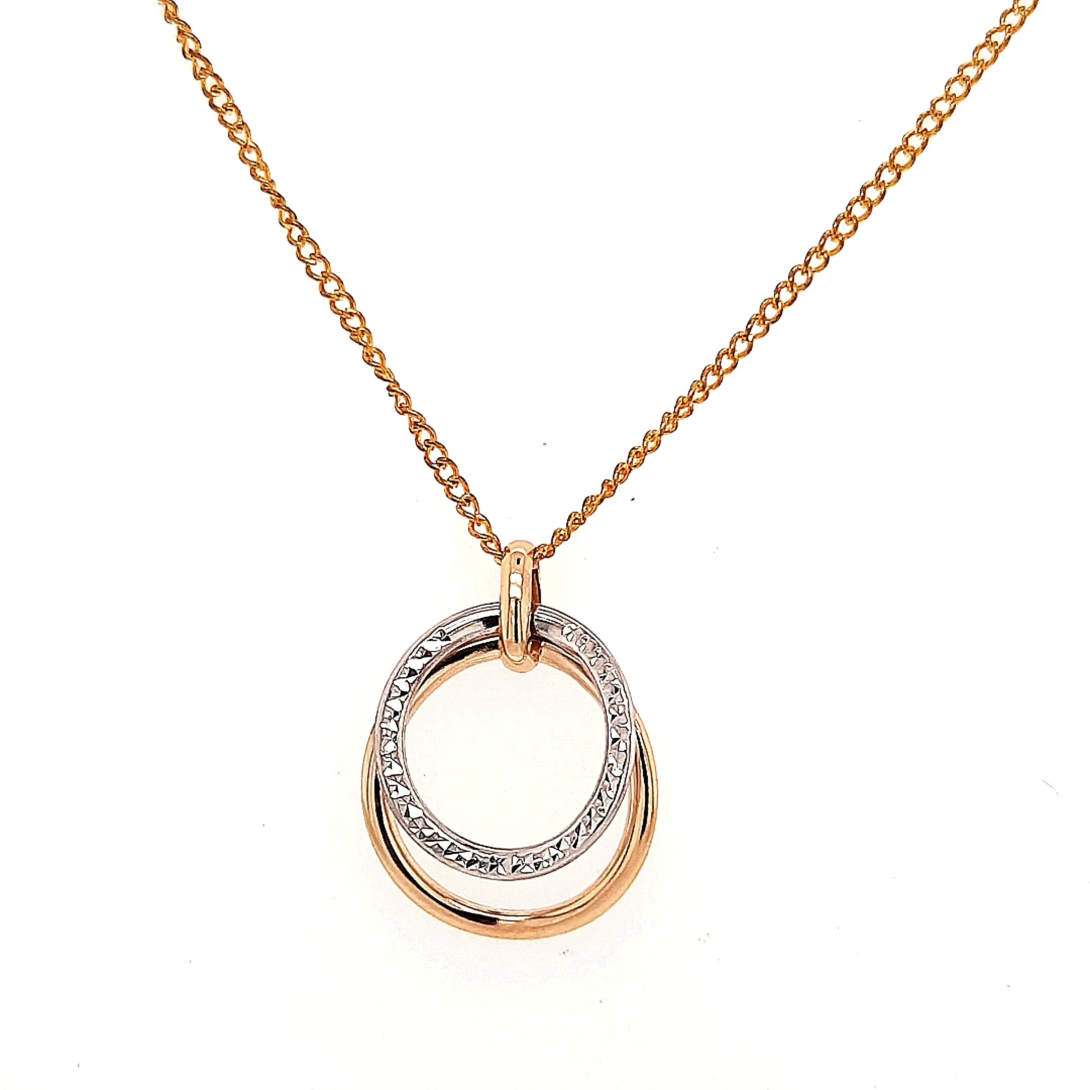 9ct Yellow & White Gold Pendant