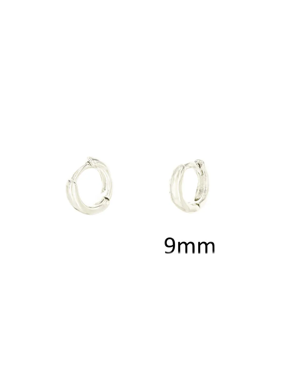 9mm Huggie Hoops