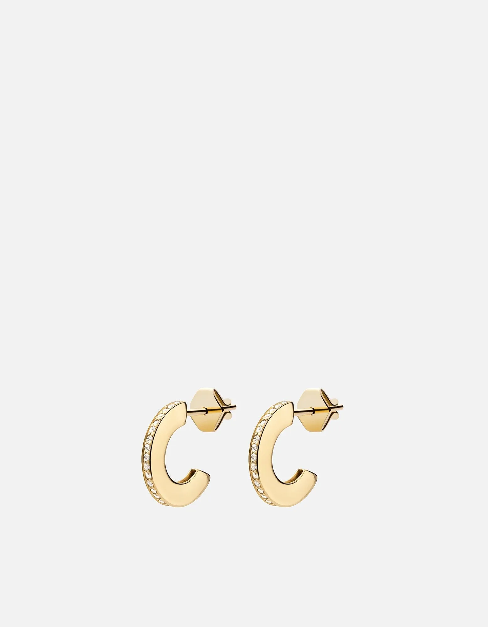 Arduin Studs, 14k Gold Pavé