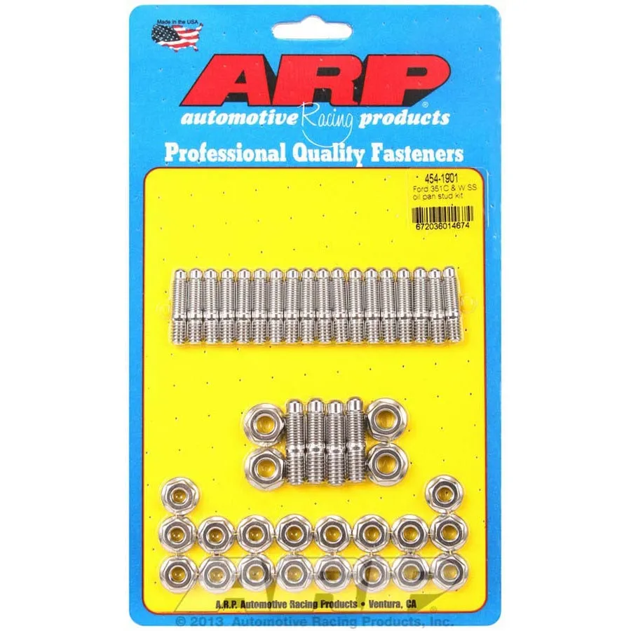 ARP Stainless Steel Oil Pan Stud Kit - Hex Nut - SB Ford, Cleveland