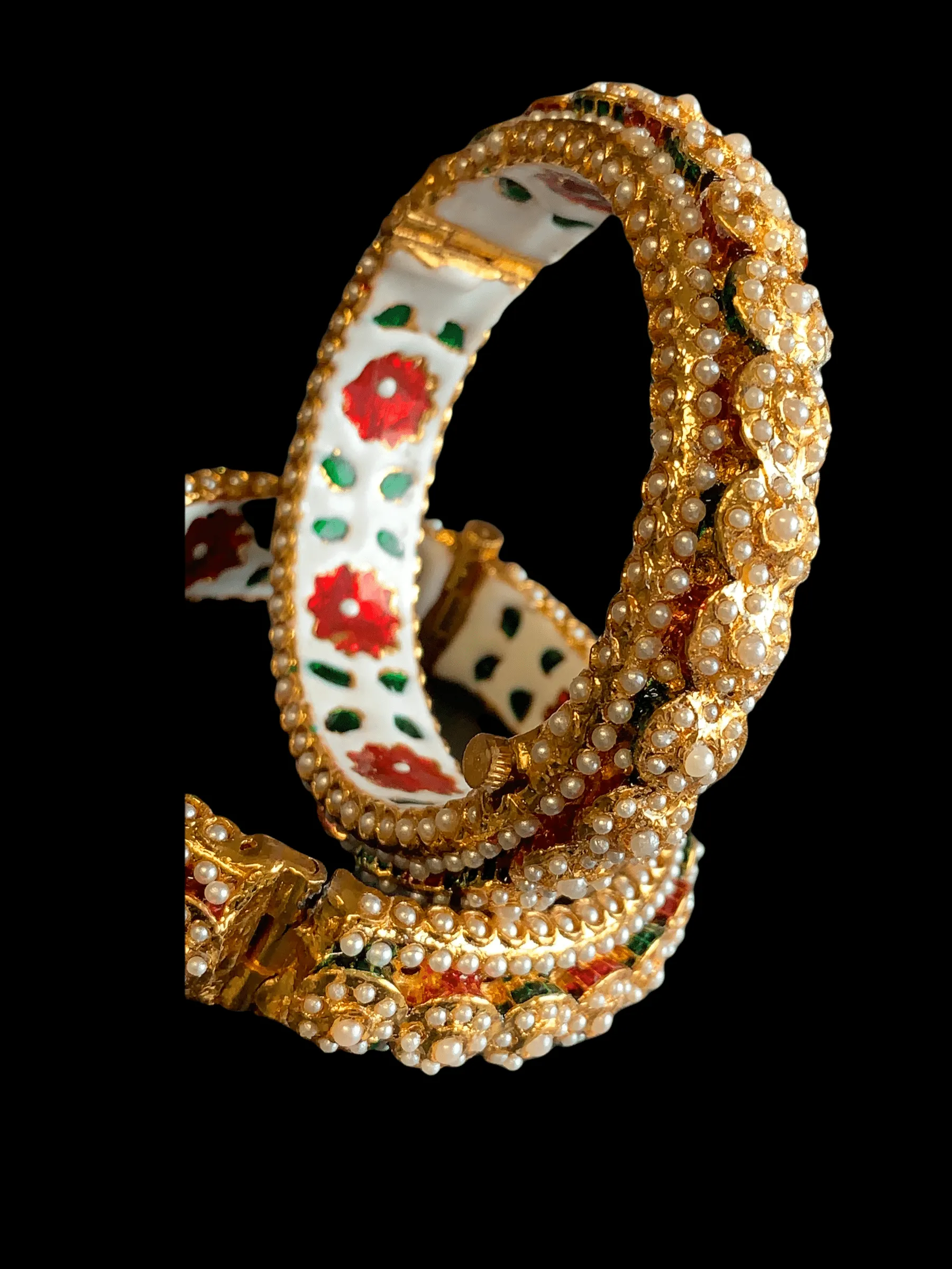 B3 Pearl rajwadi style bangles (READY TO SHIP   )