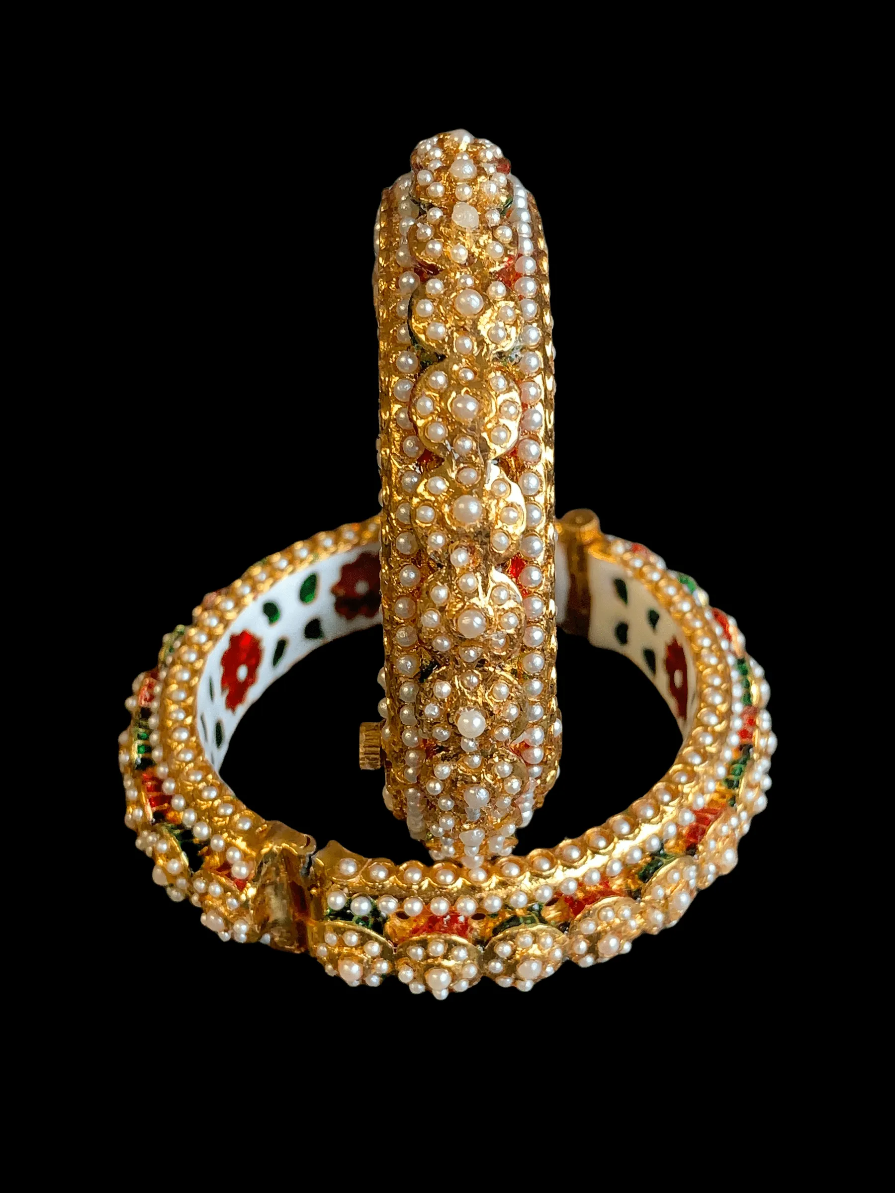 B3 Pearl rajwadi style bangles (READY TO SHIP   )