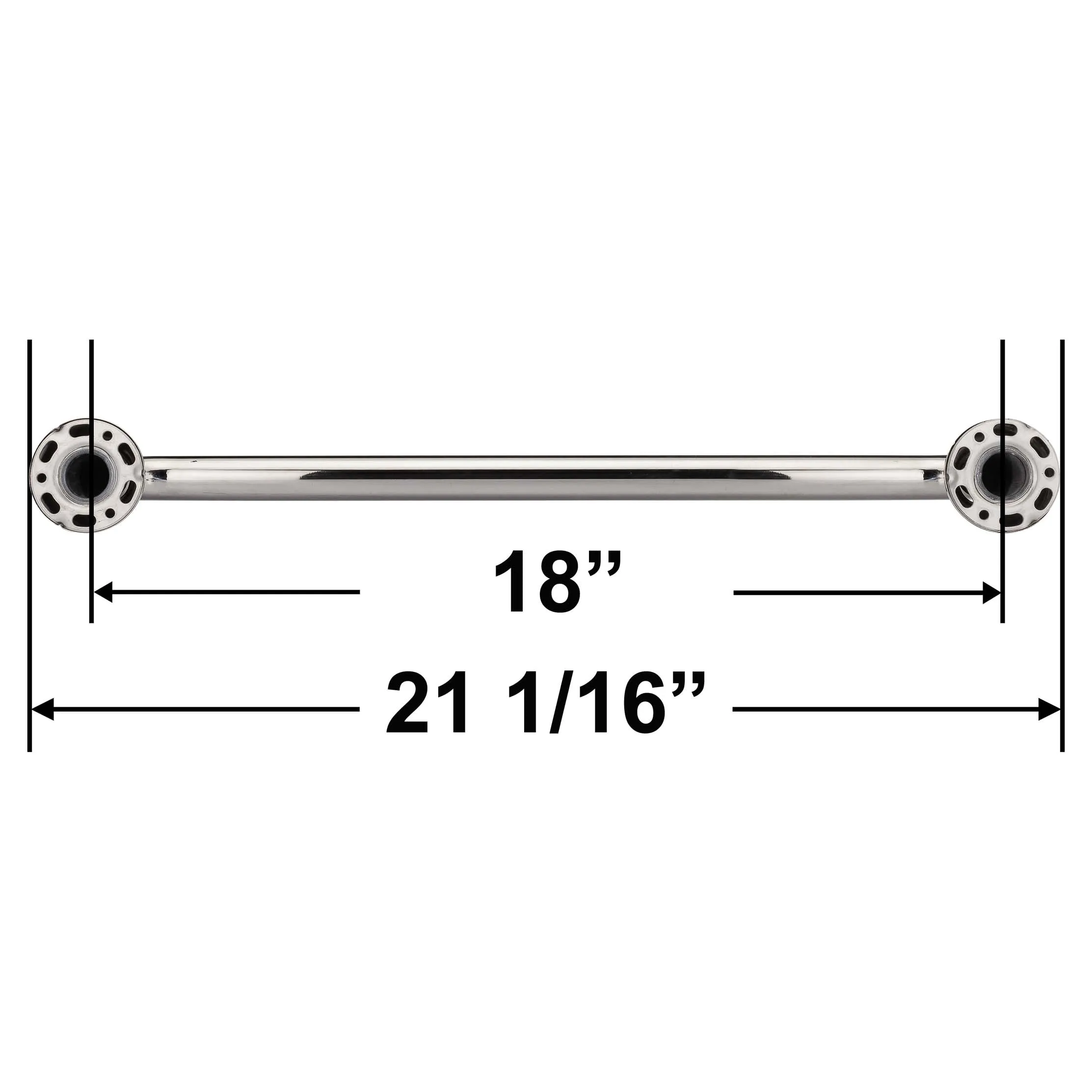 Bathroom Grab Bar, Decorative, Dome Escutcheon, 18 In. X 1 1/4 In.