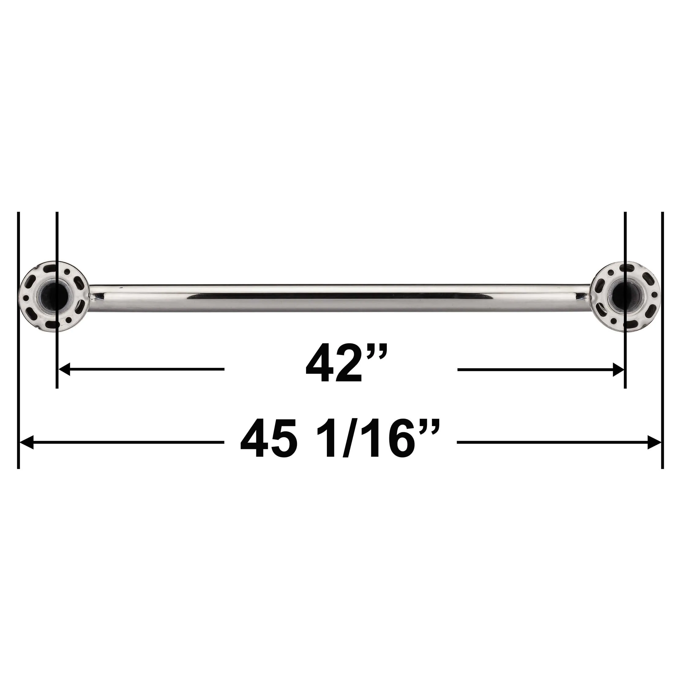 Bathroom Grab Bar, Decorative, Dome Escutcheon, 42 In. X 1 1/4 In.