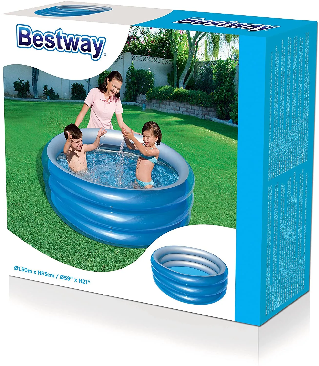 Bestway Big Metallic 3-Ring Pool (59" x H21"/1.50m x H53cm)