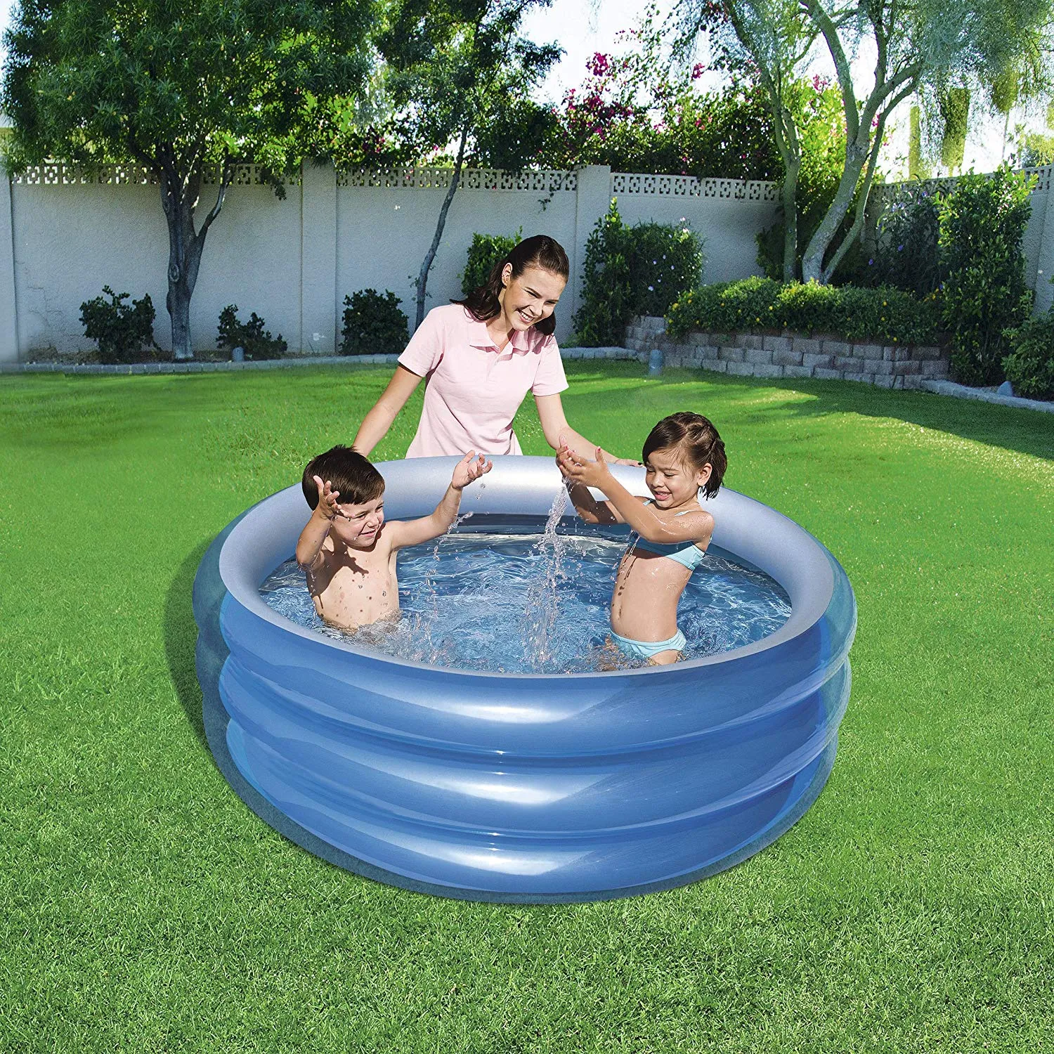 Bestway Big Metallic 3-Ring Pool (59" x H21"/1.50m x H53cm)