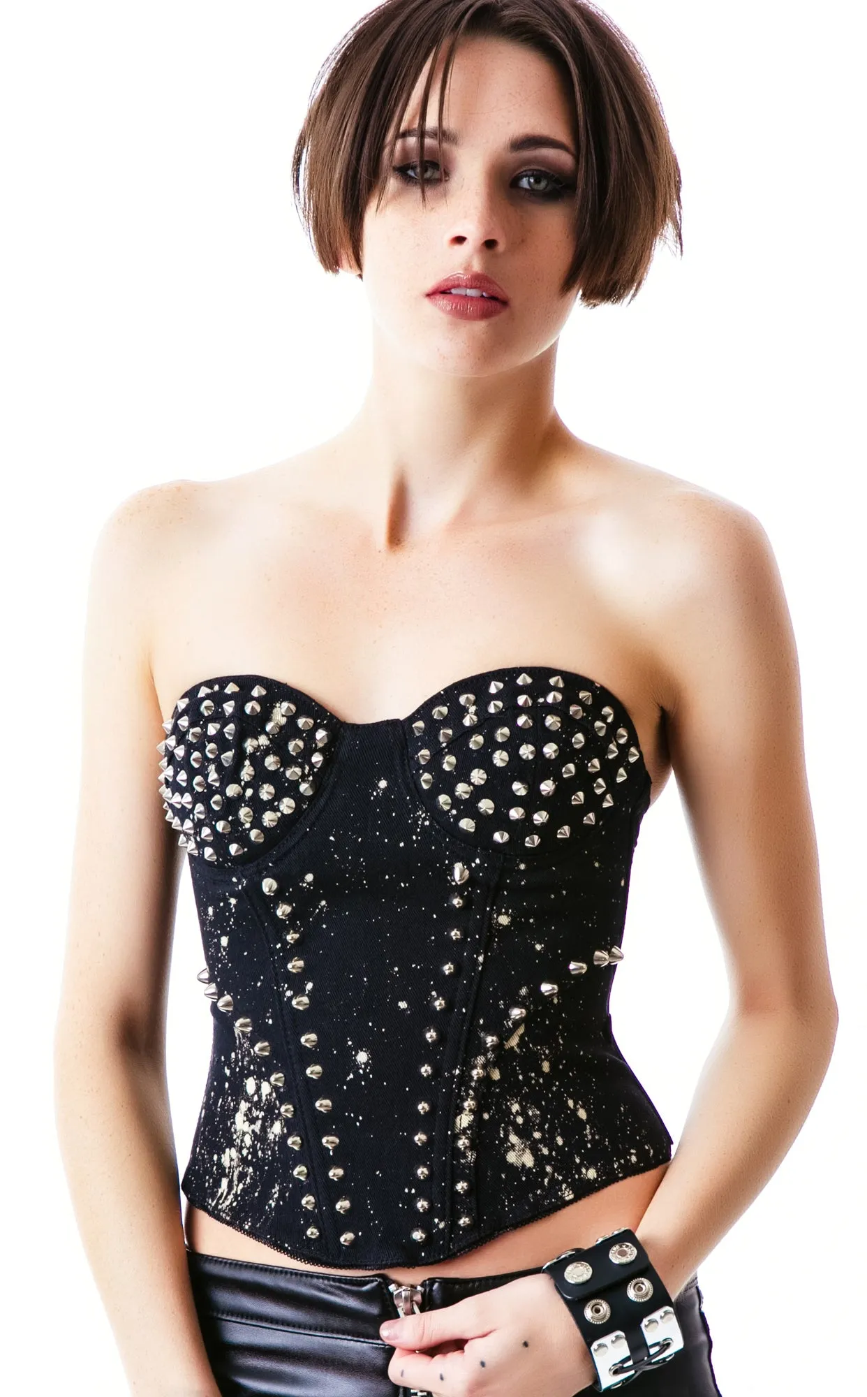 Bleached Studded Corset