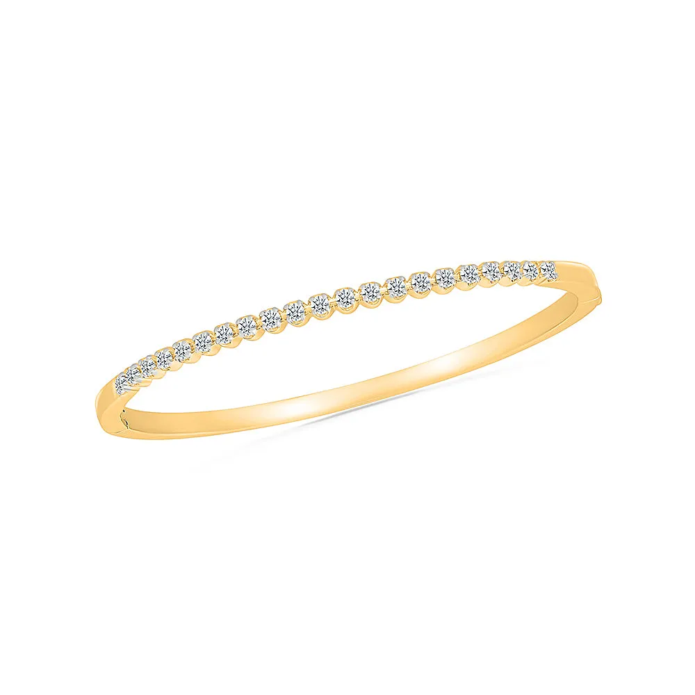 Blitheness Gold & Diamond Bangle