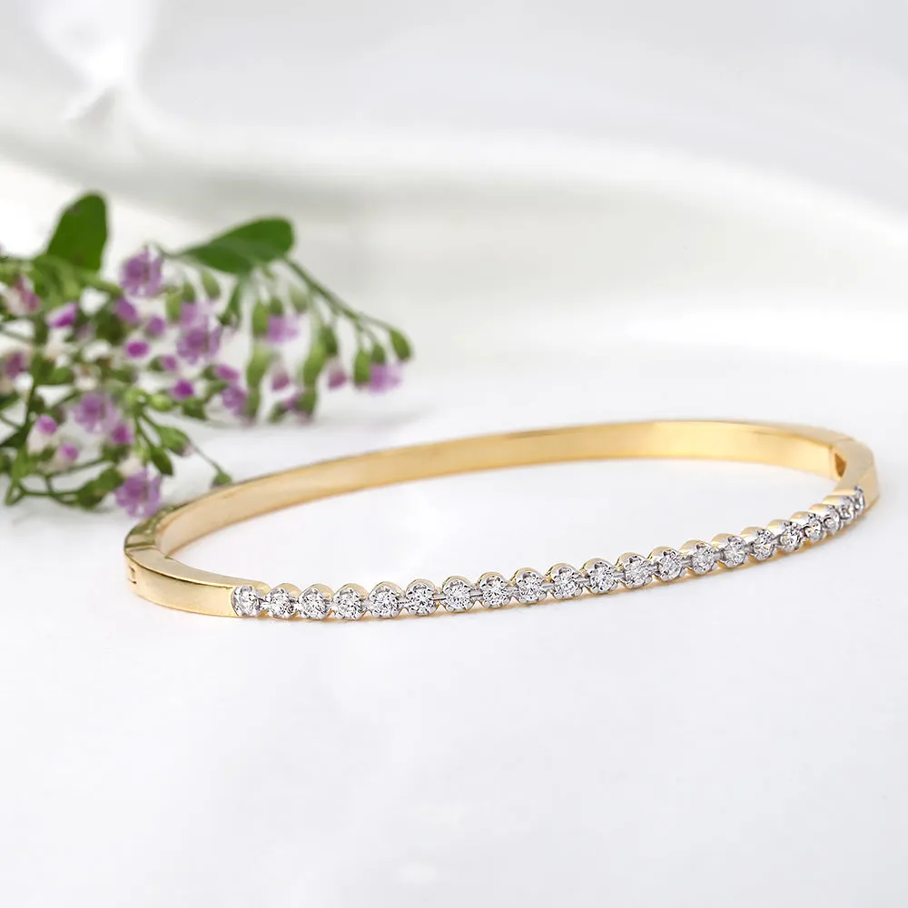 Blitheness Gold & Diamond Bangle