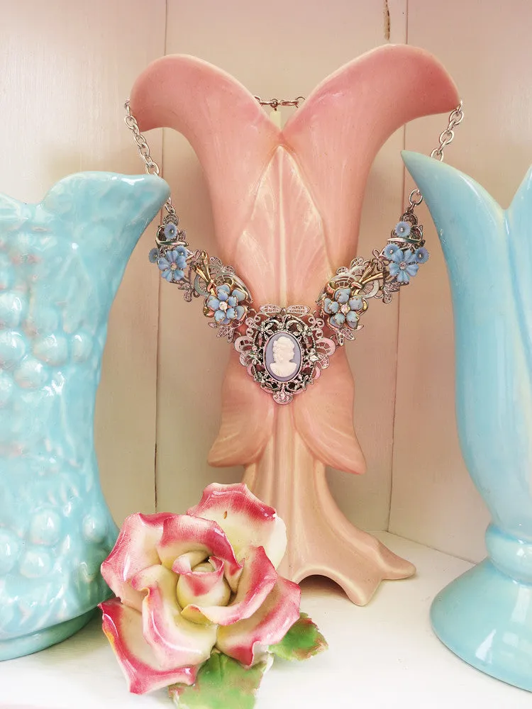 Blue Cameo Collar/Necklace