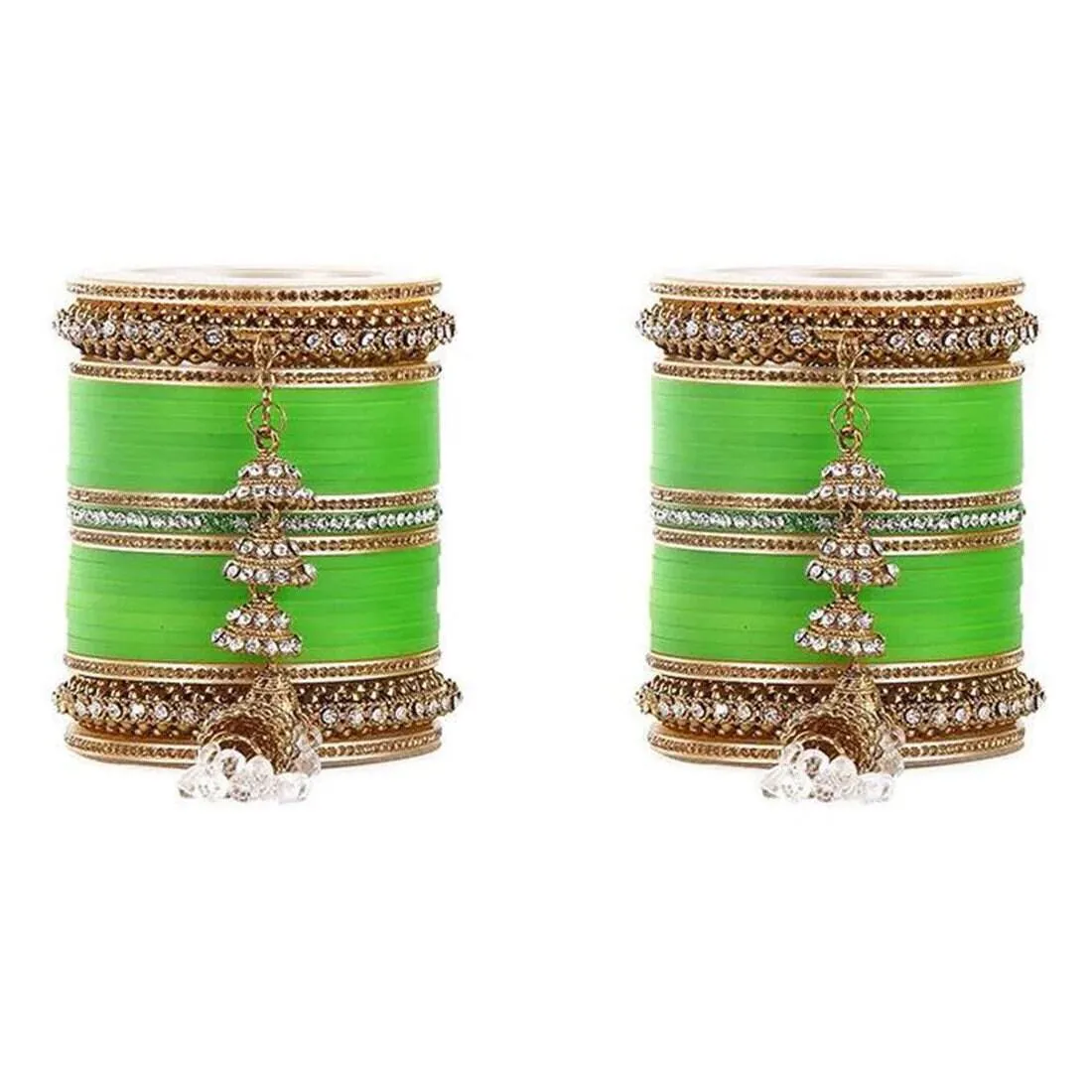 Bridal Bangles Set, Indian Jewelry, Latkan Bangles