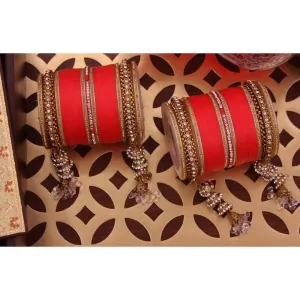 Bridal Bangles Set, Indian Jewelry, Latkan Bangles