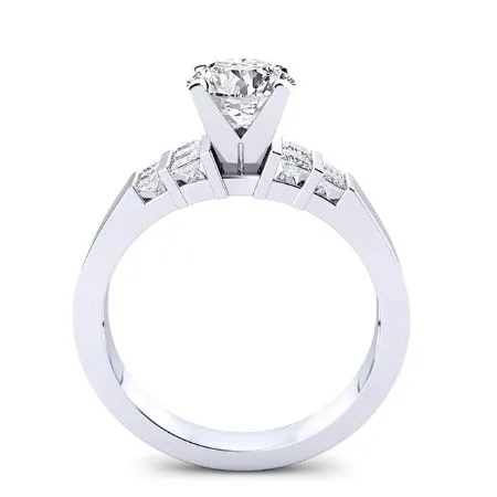 Carnation - Round Moissanite Engagement Ring