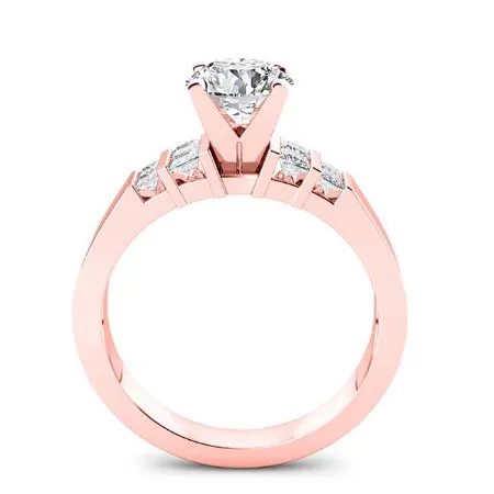 Carnation - Round Moissanite Engagement Ring