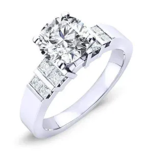 Carnation - Round Moissanite Engagement Ring