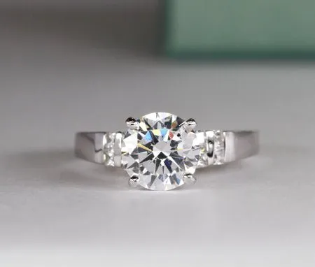 Carnation - Round Moissanite Engagement Ring