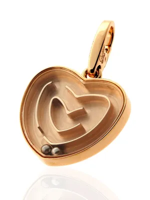 Cartier Heart Labyrinth Charm Pendant Rose Gold