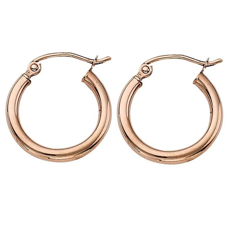 Classic Gold Hoop Earrings - 2x15MM