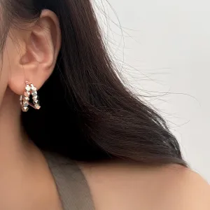 Cube Geometric Silver Pin Earrings JLT12728