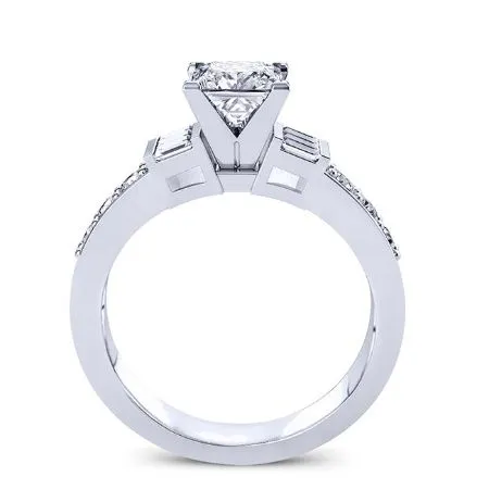 Daisy - Princess Moissanite Engagement Ring