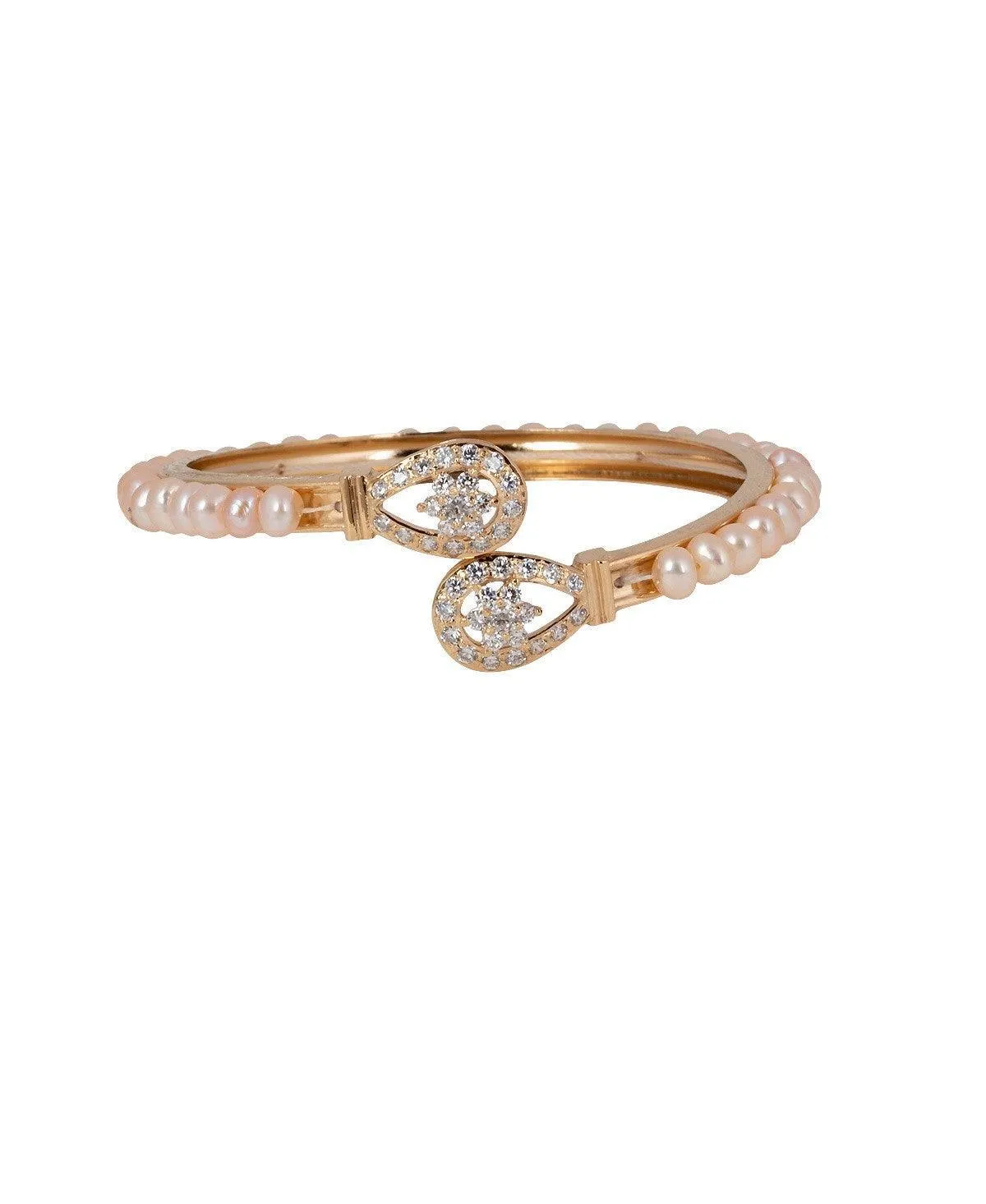 Delightful Pink Pearl Bangle