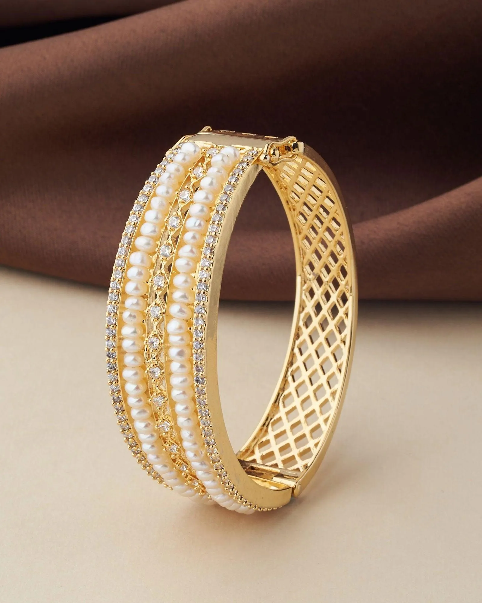 Delightful Real Pearl Bangle