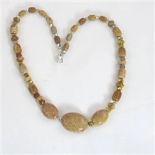 Designer Petrified Palmwood Gemstone Necklace