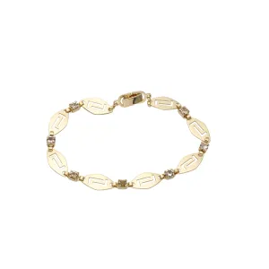 Double L crossing 14K Gold bracelets