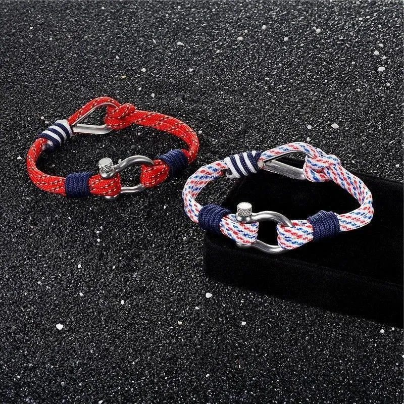 Double Shackle Parachute Cord Bracelet