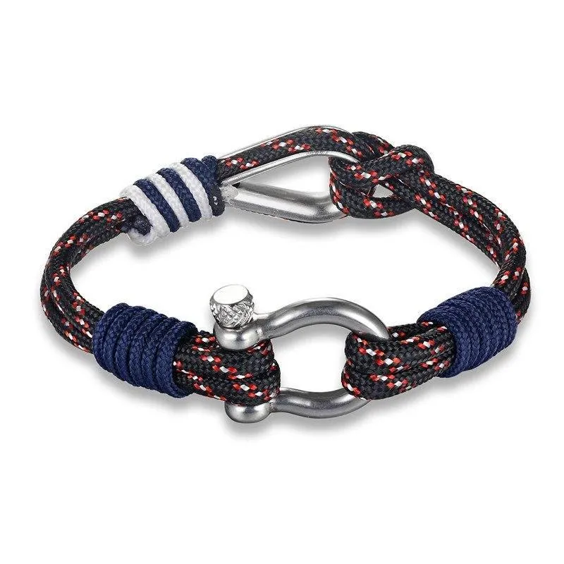 Double Shackle Parachute Cord Bracelet