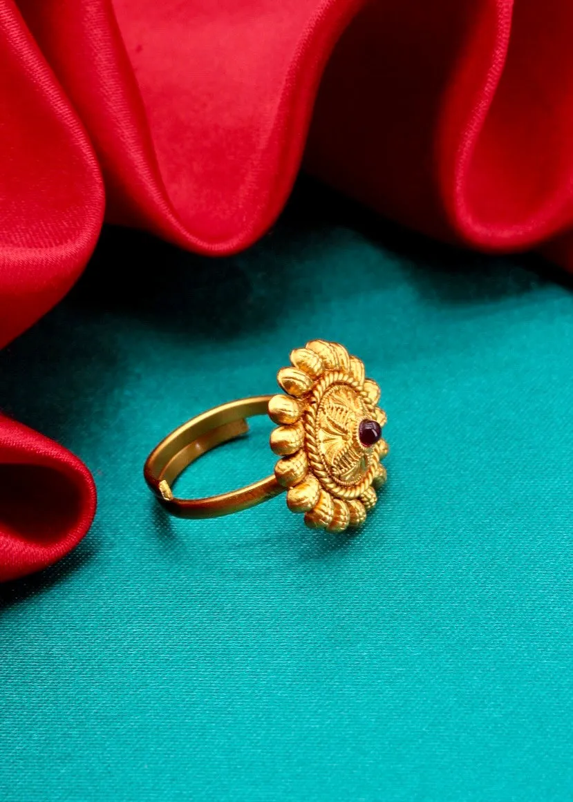 ELEGANT FLORET FINGER RING