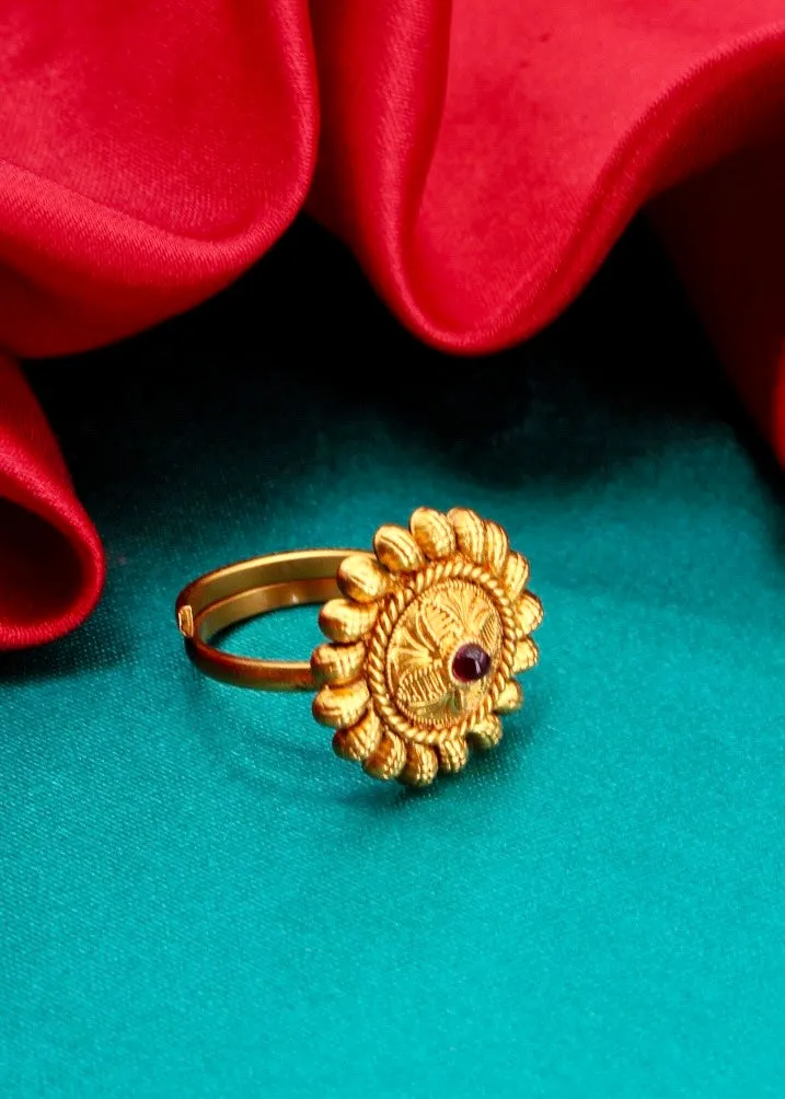 ELEGANT FLORET FINGER RING