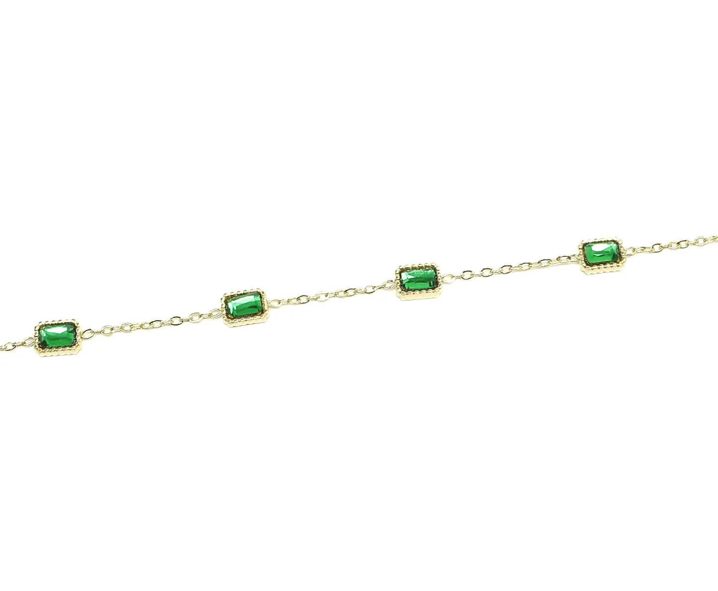 Emerald Emaline Rectangle Bracelet