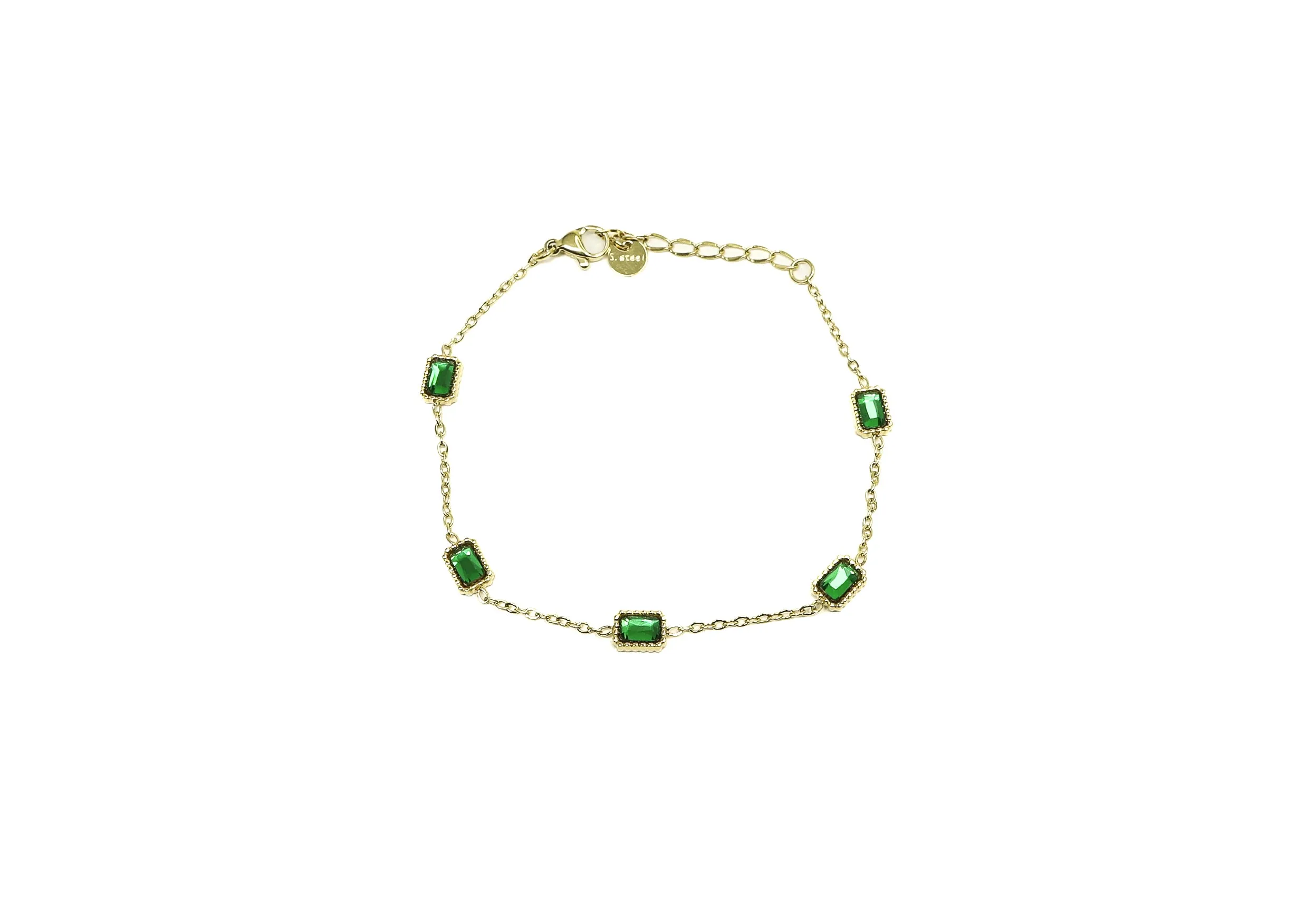 Emerald Emaline Rectangle Bracelet