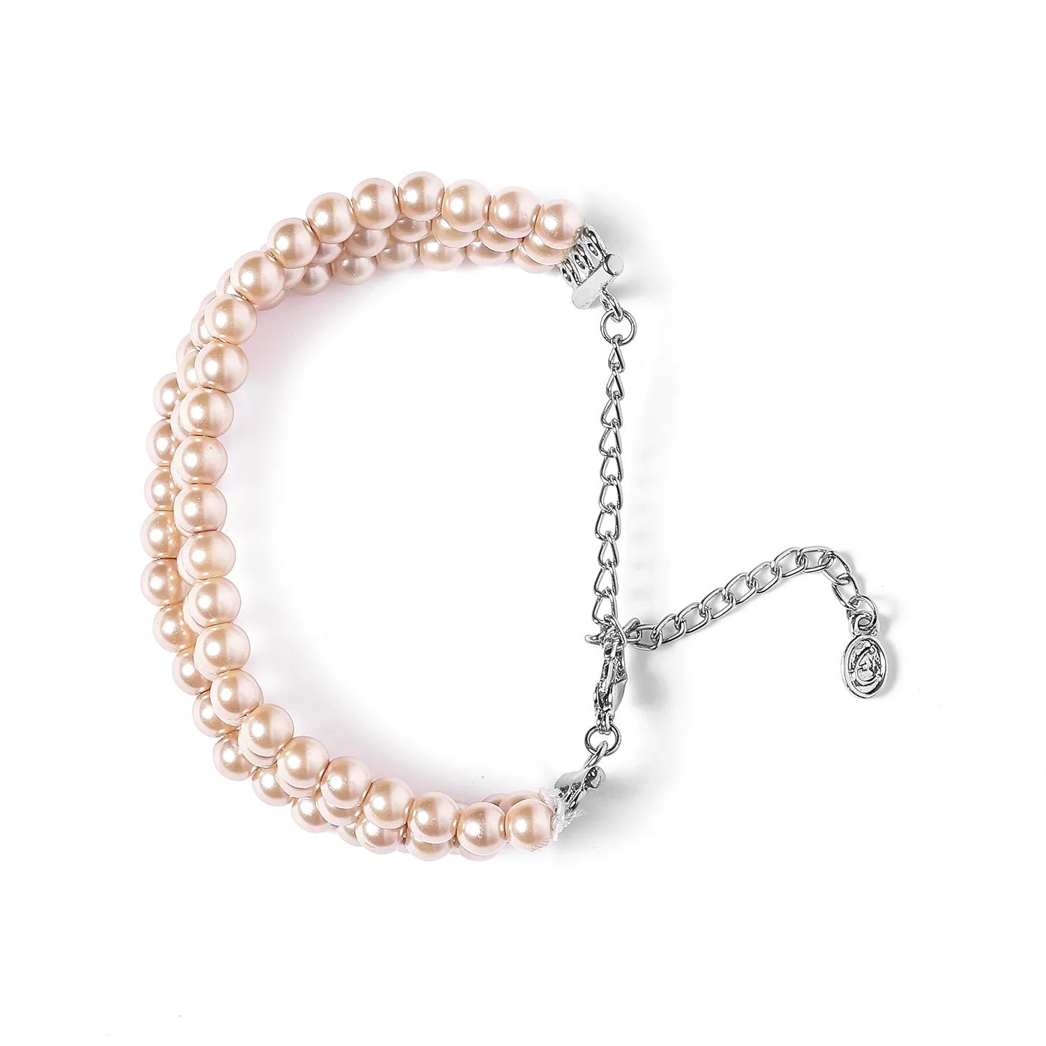 Estele - Cream Pearl Three Line Bracelet