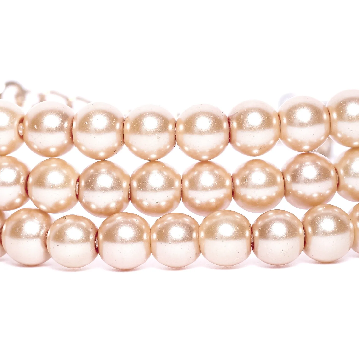 Estele - Cream Pearl Three Line Bracelet