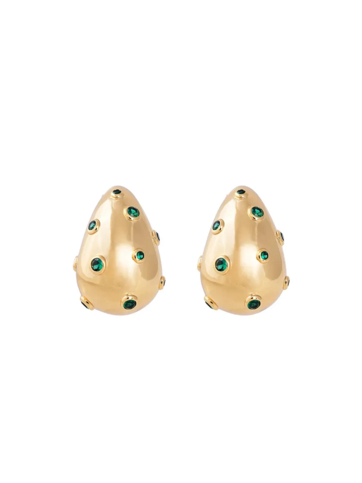 FAIRLEY Green Crystal Monaco Studs