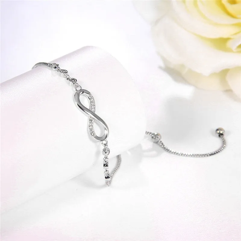 Fashionable adjustable figure 8 female bracelet