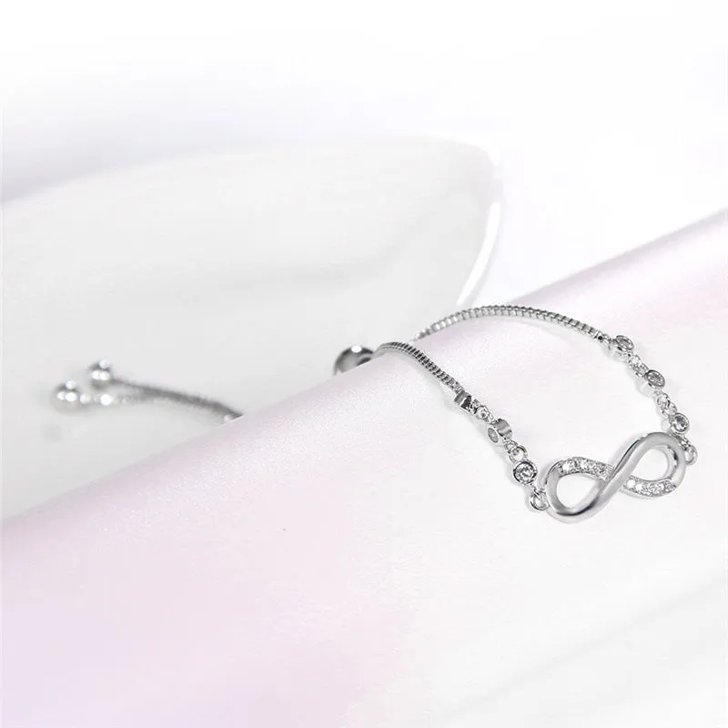 Fashionable adjustable figure 8 female bracelet